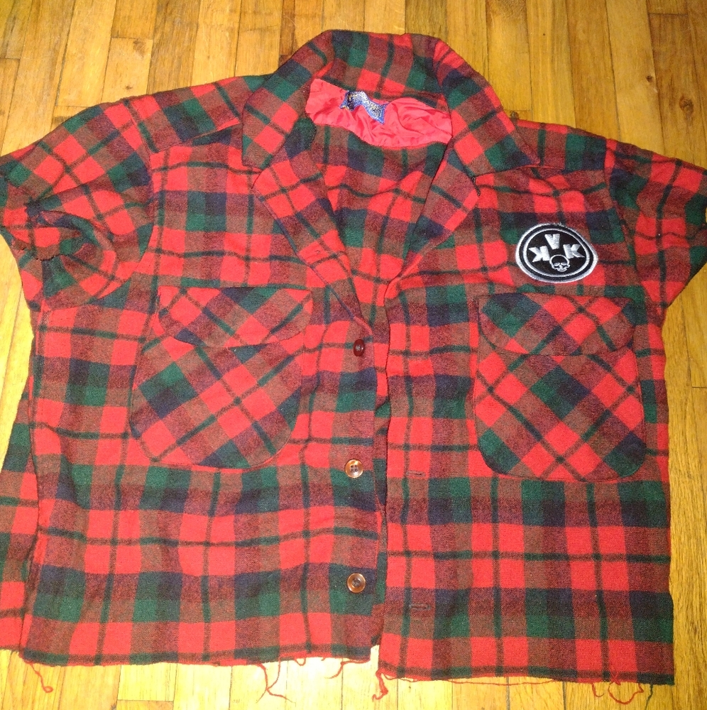 Crop plaid Pendleton Pure Wool Shirt